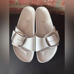 Birkenstock Madrid Big Buckle White Women's Sandals Size 40